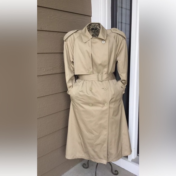 Signature Expressions Woman's Size 6P Trench Coat Tan Belted In/Out Lining Tan - Picture 1 of 16